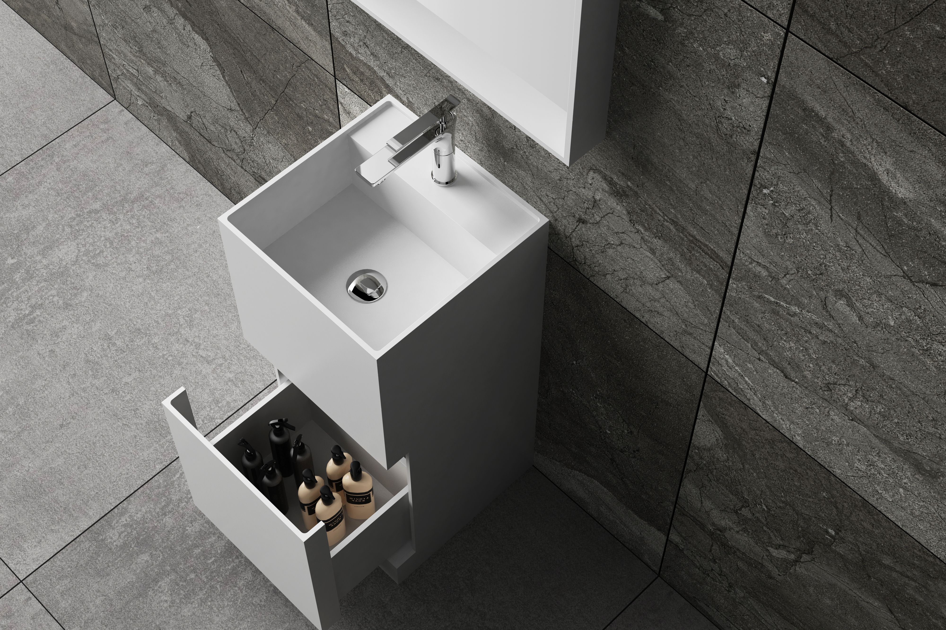 立柱盆 带抽屉与龙头孔 (9)