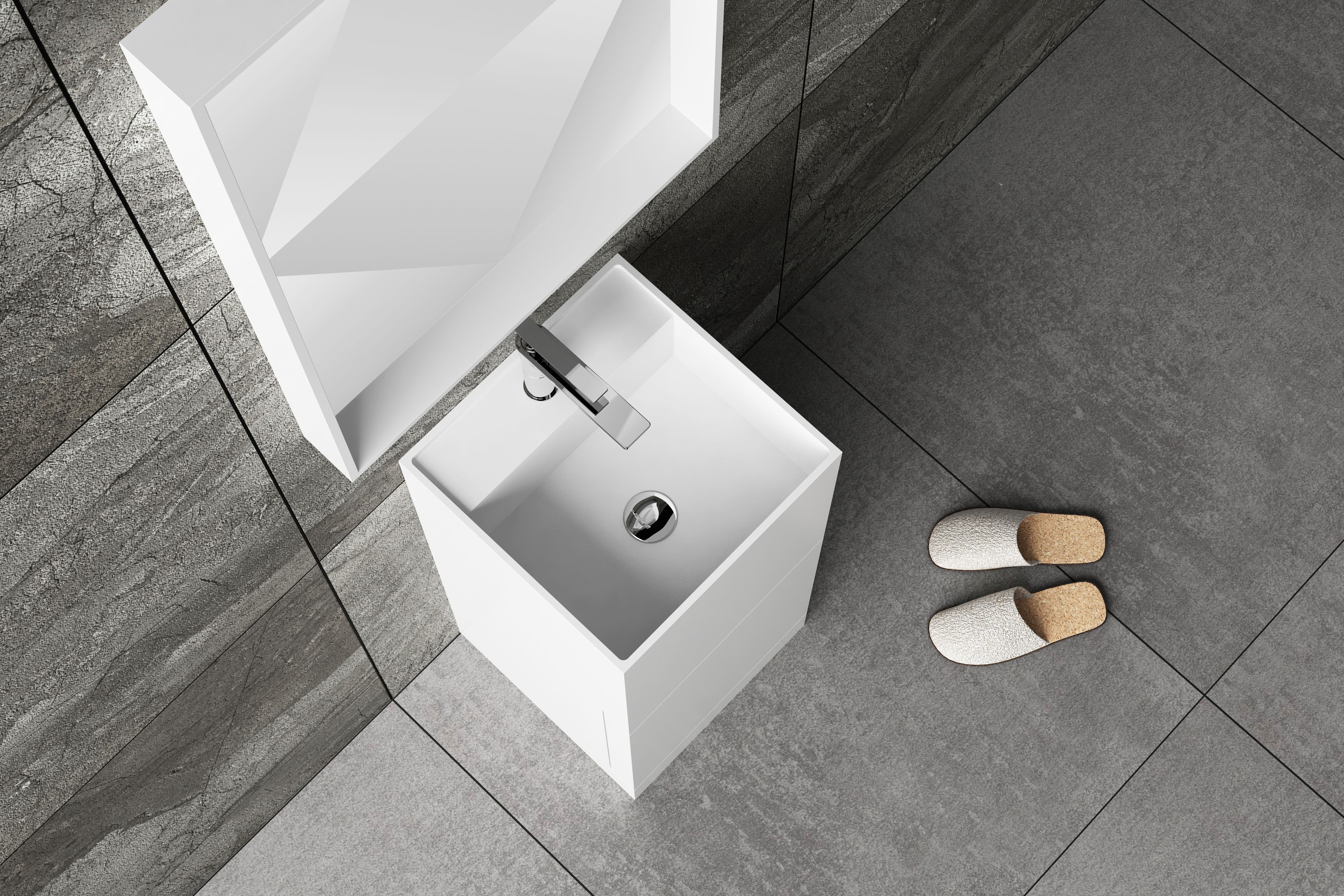 立柱盆 带抽屉与龙头孔 (5)