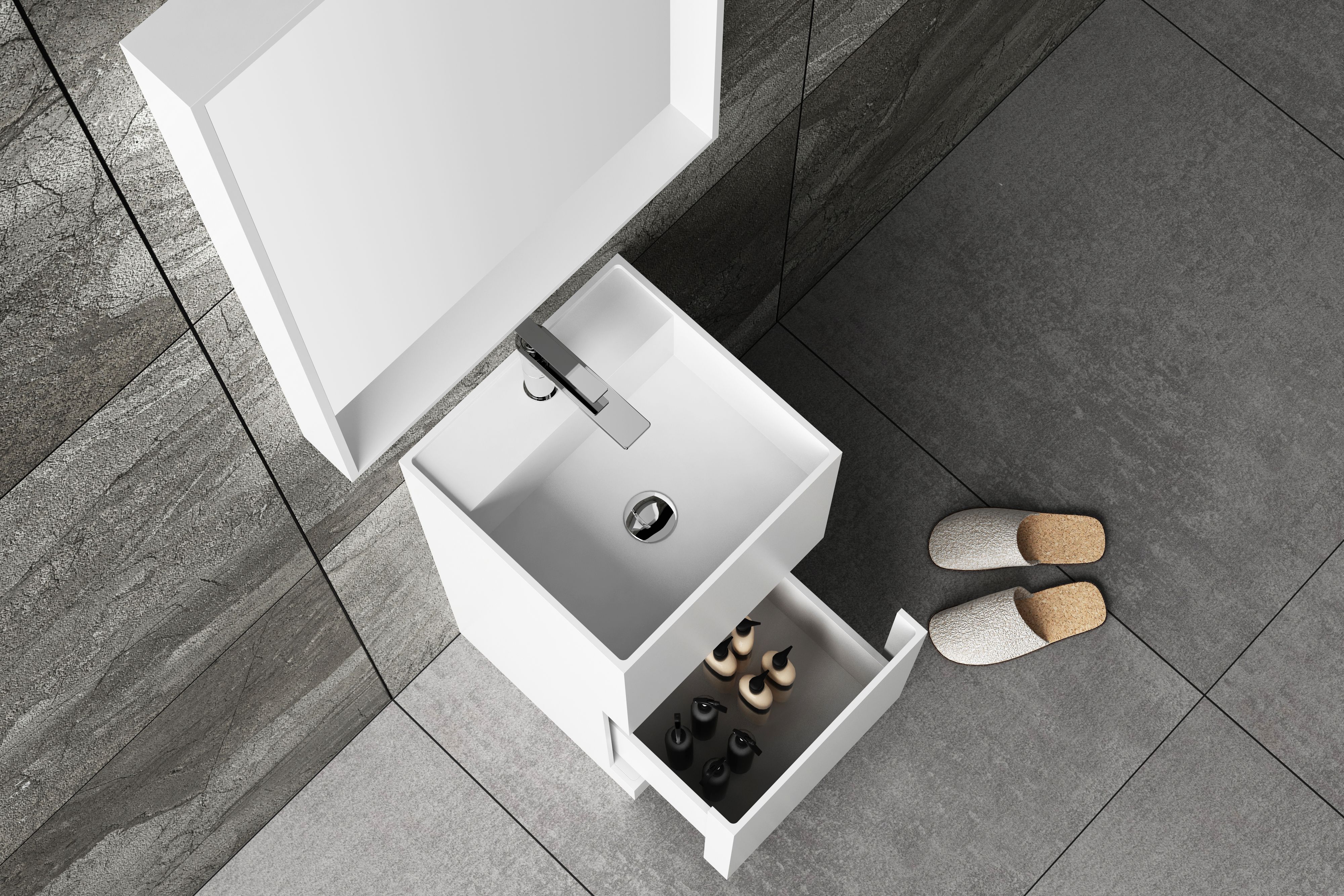 立柱盆 带抽屉与龙头孔 (8)